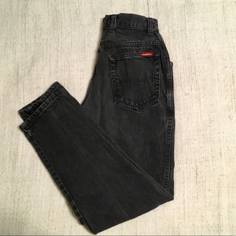Rare Vintage 80s Black high waisted jeans